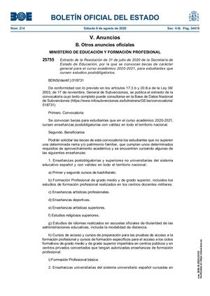Convocatoria General BOE B 2020 25755