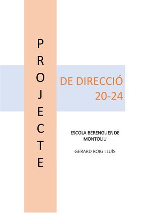 Projecte De Direcció