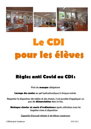 Plaquette En Ligne Cdi Elèves 2020-21