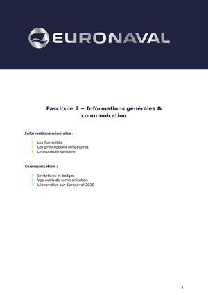 Guide Exposant Infos Générales