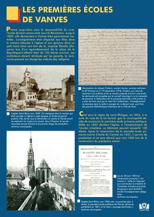 Exposition Sur L'enseignement à Vanves Depuis La Révolution Jusqu'à La Première Classe De Neige De L'école Publique, En 1953
