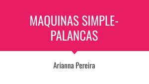 MAQUINAS SIMPLE-  PALANCAS