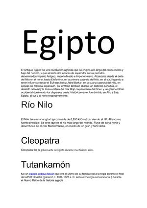 Antiguo Egipto, Grecia Y Roma