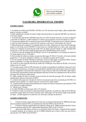 Valor Del Dinero En El Tiempo