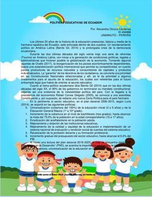 Politicas Educativas En El Ecuador