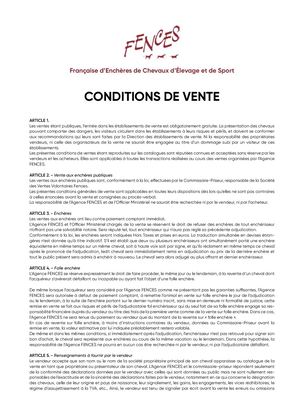 Conditions Générales Fences
