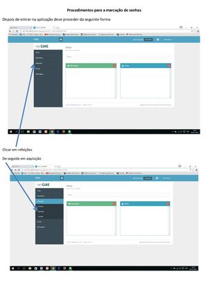 Procedimentos Para A Marcação De Senhas De Almoço