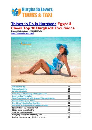 Things To Do In Hurghada Egypt