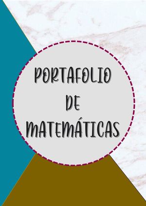 PORTAFOLIO MATEMÁTICAS