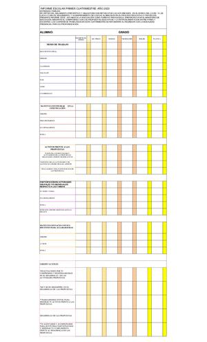 Informe Escolar Primer Cuatrimestre Año 2020 1 A Probando Descarga