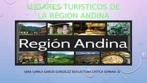 Lugares Turisticos De La Region Andina