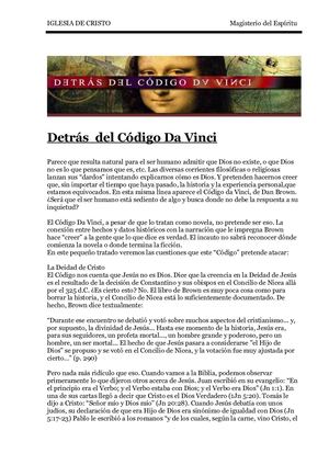 REFUTANDO EL CÓDIGO DA VINCI