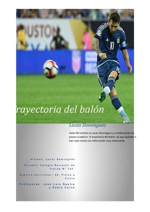 Trayectoria Del Balón Revista