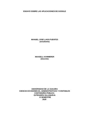 Ensayo Sobre Las Aplicaciones De Google