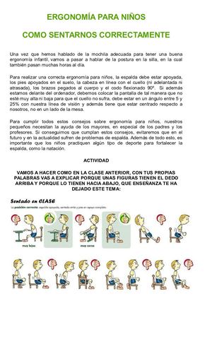 Ergonomía Para Niño 2