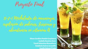 T.F. 11-2-1 Michelada de maracuya, explosión de sabores, frescura y abundancia en vitamina A.
