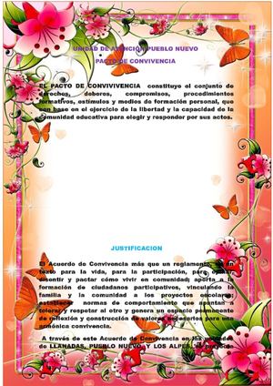 Pacto De Convivencia Pueblo Nuevo