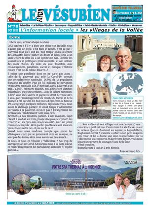 OCTOBRE 2020 - Le Vésubien, Journal gratuit de la Vésubie & Valdeblore - 06450 - Alpes Maritimes