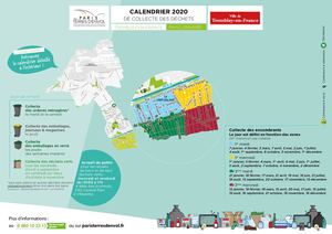 Calendrier de collecte des déchets Tremblay Zone Verte - 2020