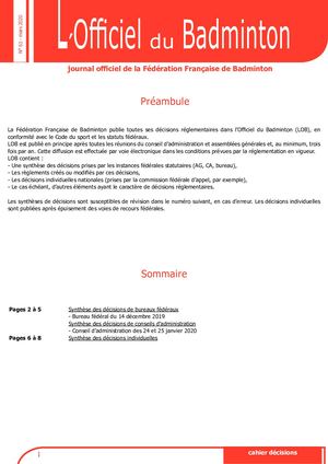 61 Officiel Badminton