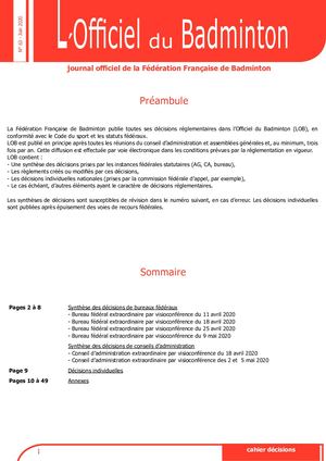 63 Officiel Badminton