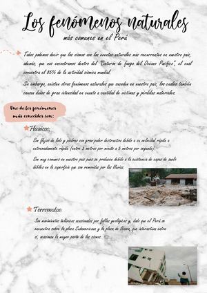 Fenómenos Naturales Más Comunes En El Perú