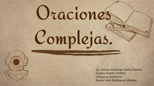 Oraciones Complejas