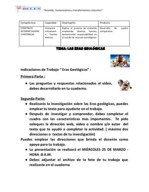 1 Tema Eras Geológicas Con Orientaciones ( Tarea Virtual) Docx