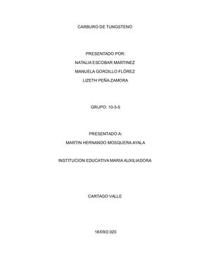 Carburo De Tungsteno