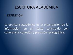 Escritura Académica