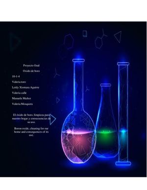 T.F 10-1-4 el oxido de boro, limpieza para nuestro hogar y consecuencias de su uso