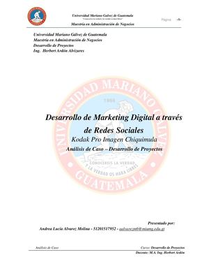 Caso De Estudio Desarrollo De Marketing Digital A Través De Redes Sociales
