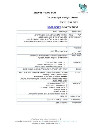 מערך שיעור בנושא תקשורת בין דבורים .
