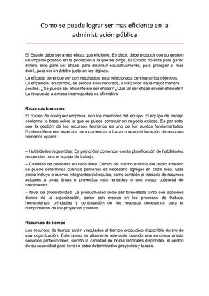 Administracion Eficiente