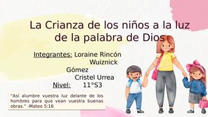 La crianza de los hijos a la luz de la palabra de Dios