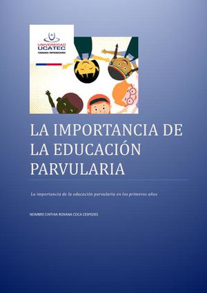 La Importancia De La Educación Parvularia