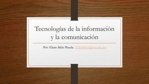 Tecnologías De La Información Y La Comunicación Pdf