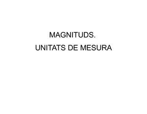 Magnituds Unitats De Mesura