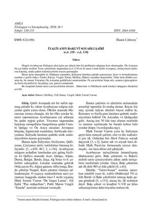 ITALIAN POET WITH THE SURNAME BAKUVI