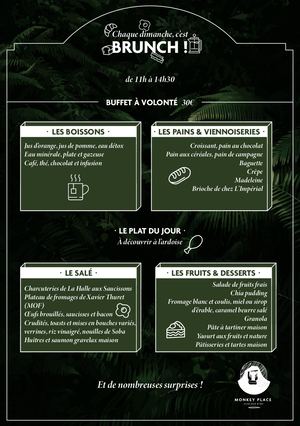 Menu brunch - Monkey Place