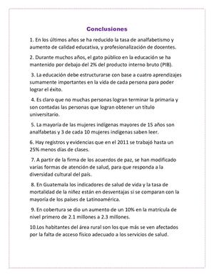 1conclusiones Sociales 4ta Unidad