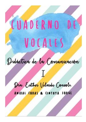 Cuaderno De Vocales