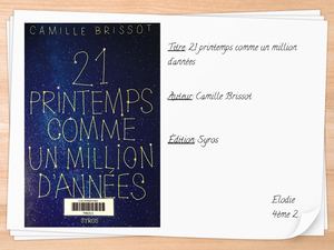 Elodie présente "21 printemps comme un million d’années"