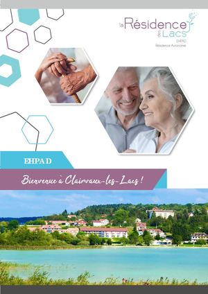 Plaquette EHPAD La Résidence des Lacs - Clairvaux (39) - 2020
