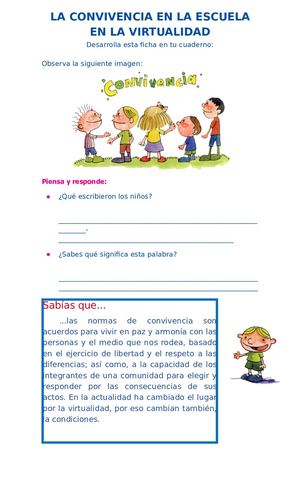 La Convivencia En La Escuela