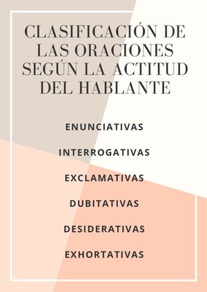 Clasificación De La Oración