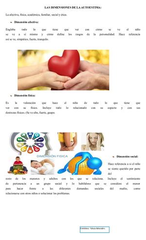 Las Dimensiones De La Autoestima