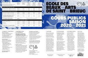Plaquette Cours Ecole De Beaux Arts 2020 2021