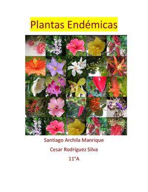 Plantas Endémicas