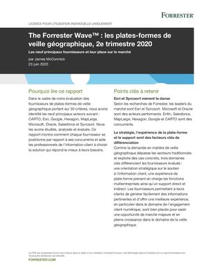 The Forrester Wave Location Intelligence Platforms Q2 2020 French